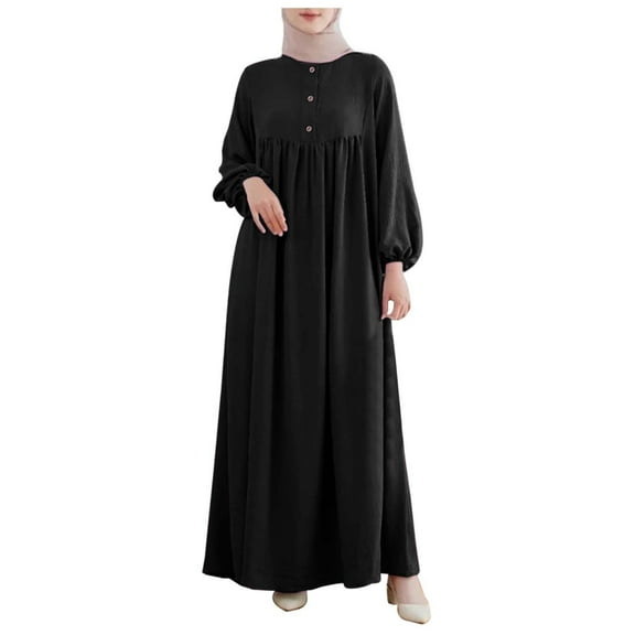 Women Maxi Dress Polyester Long Sleeve Plain for All Seasons and Casual Occasions
