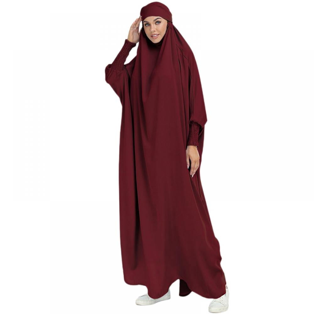 African Kaftan Abaya Women Oversize Long Dress Muslim Hooded Robe