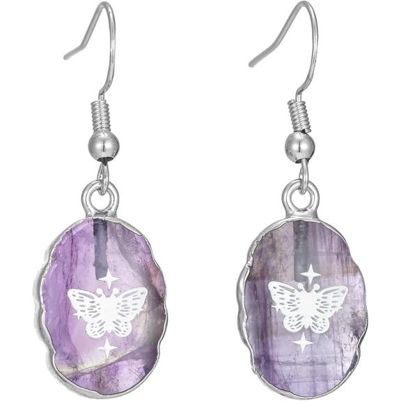 Women Natural Stone Earrings Unique Healing Gemstone Energy Hypoallergenic Lightweight Dangle Drop Earrings Multiple Styles Earrings Jewelry For Birthday Party Gift[Z3129]