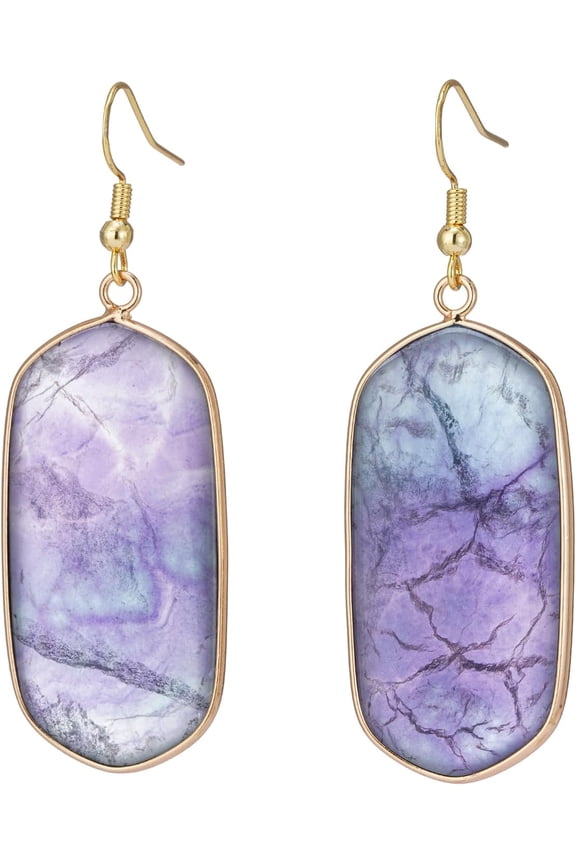 Women Natural Stone Earrings Unique Healing Gemstone Energy Hypoallergenic Lightweight Dangle Drop Earrings Multiple Styles Earrings Jewelry For Birthday Party Gift[Z3147]