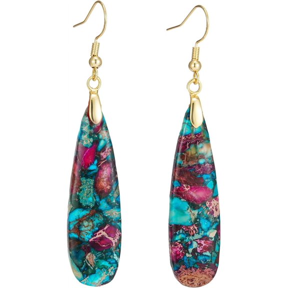 Women Natural Stone Earrings Unique Healing Gemstone Energy Hypoallergenic Lightweight Dangle Drop Earrings Multiple Styles Earrings Jewelry For Birthday Party Gift[Z3108]