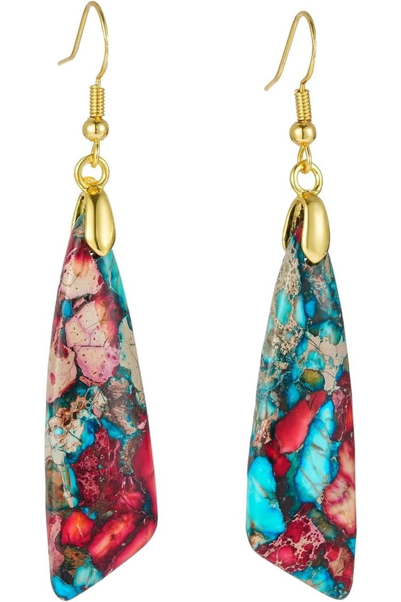 Women Natural Stone Earrings Unique Healing Gemstone Energy Hypoallergenic Lightweight Dangle Drop Earrings Multiple Styles Earrings Jewelry For Birthday Party Gift[Z3141]