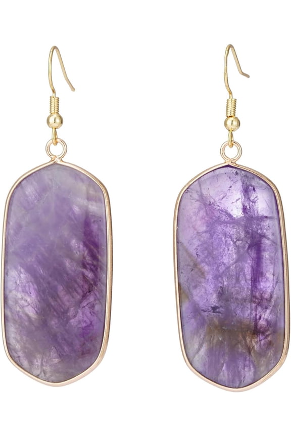 Women Natural Stone Earrings Unique Healing Gemstone Energy Hypoallergenic Lightweight Dangle Drop Earrings Multiple Styles Earrings Jewelry For Birthday Party Gift[Z3162]