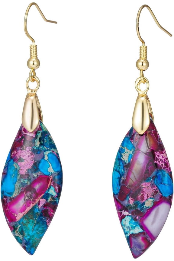 Women Natural Stone Earrings Unique Healing Gemstone Energy Hypoallergenic Lightweight Dangle Drop Earrings Multiple Styles Earrings Jewelry For Birthday Party Gift[Z3115]