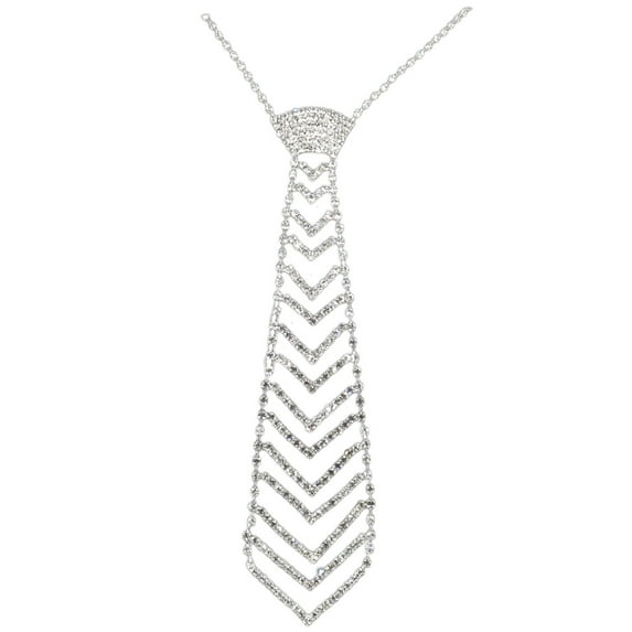 Women Neck Tie Rhinestones Necktie Women Clothing Accessories for Christmas Halloween Dancing Costume Decorations
