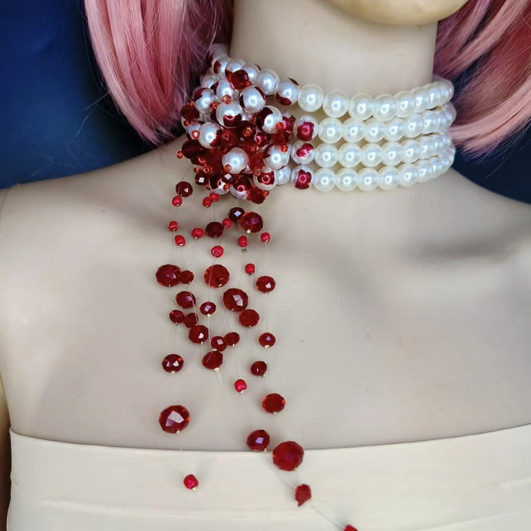 Pearl Choker Adjustable Costume Accessory Pearl Choker Adjustable Costume Accessory