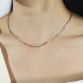 thumbnail image 1 of Women Necklace Paper Clip Design Electroplated Exquisite Design High Polish Finish Necklace Adjustable Length Necklace, 1 of 8