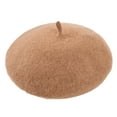 thumbnail image 1 of Women New Solid Color Adjustable Wool Beret Wool Warm Hat In Autumn And Winter, 1 of 3