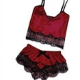thumbnail image 1 of Women New Style Lace Trim Split Pajamas Set Sexy Lace Set, 1 of 1