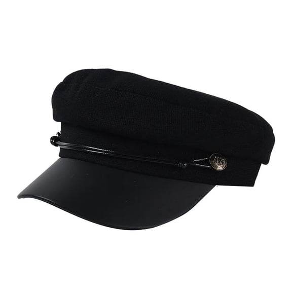 Women Newsboy Cap British Vintage Baker Boy Hat Cotton Leather Patchwork Female Male Autumn Winter Army Cap ,Soft Touch