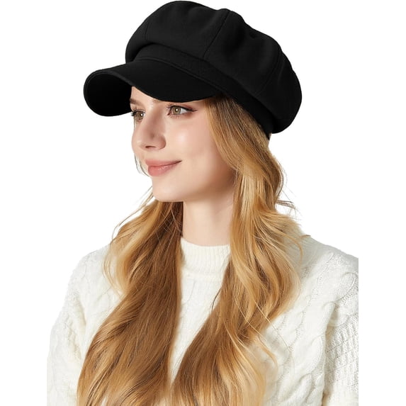 Women Newsboy Hat Plaid Cabbie Caps Cotton Casual Stylish Beret Cap Paperboy Hats