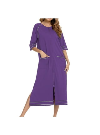 Ekouaer Women's Nightgown Sleepwear Cotton Sleeveless Sleep Dress V Neck  Nightwear Loungewear, Floral Print Purple, Small : : Clothing,  Shoes & Accessories