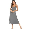thumbnail image 1 of Women Nightgown Pajamas Racerback Sleeveless Nightgown Spaghetti Strap Scoop Neck Cami Maxi Dress Nightgowns Sleepwear, 1 of 7
