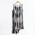 thumbnail image 1 of Women Nightgown Sleep Shirts Sleeveless Sleepwear Pleated Front Nightshirt Round Neck Nightdress Black A XXXXXL, 1 of 3