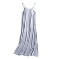 thumbnail image 1 of Women Nightgowns Sleeveless Racerback 95% Rayon 5% Spandex Comfortable All Seasons Sleepwear, 1 of 6