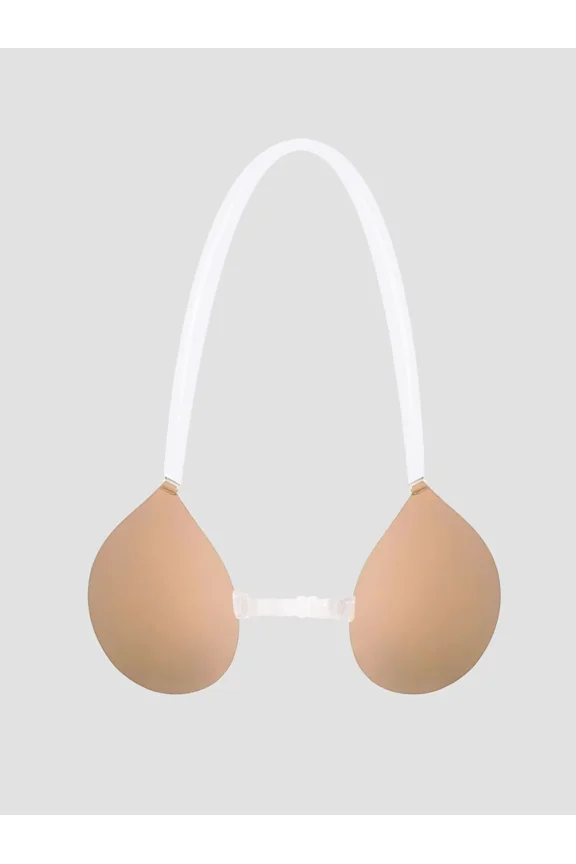 Women Nipple Covers Breast Pasties Knit Self-adhesive Invisible Nipple Stickers Breast Covers Self-Adhesive Neck-Hanging Round Cup Bra