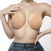 Varsbaby D Beige Silicone Nipple Covers, Knit Self-adhesive Breast Stickers for Women