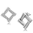thumbnail image 1 of Women No Plating Stainless Steel Earrings with AAA Grade CZ in Clear, 1 of 1