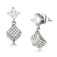 thumbnail image 1 of Women No Plating Stainless Steel Earrings with AAA Grade CZ in Clear, 1 of 1