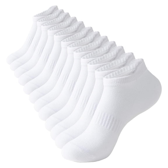 Women No Show Socks Women Low Socks Non Slip Flat Boat Line 6 Pairs White