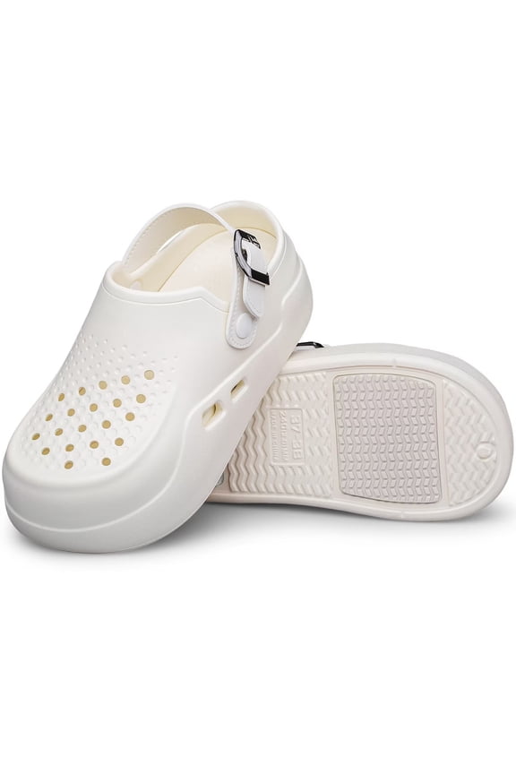 Women Non Slip Work Chef Shoes, Clog Non Slip Kitchen Work Shoes, Nursing Gardening Waterproof Oil Resistant
