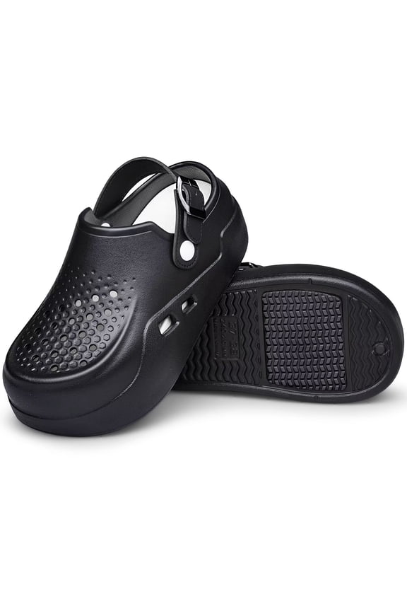 Women Non Slip Work Chef Shoes, Clog Non Slip Kitchen Work Shoes, Nursing Gardening Waterproof Oil Resistant