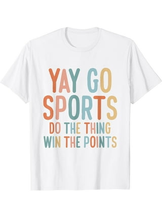 Wild Bobby YAY SPORTS! Sports Men Graphic T-Shirt, Light Blue