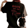 thumbnail image 1 of Women Nothing But The Blood Of Jesus Christian Graphic Tees T-Shirt Tops Round Neck Cotton T-Shirt Black S-5XL, 1 of 5