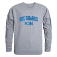 thumbnail image 1 of Women Nova Southeastern Sharks Mom Crewneck Fleece, Heather Grey - Extra Large, 1 of 1