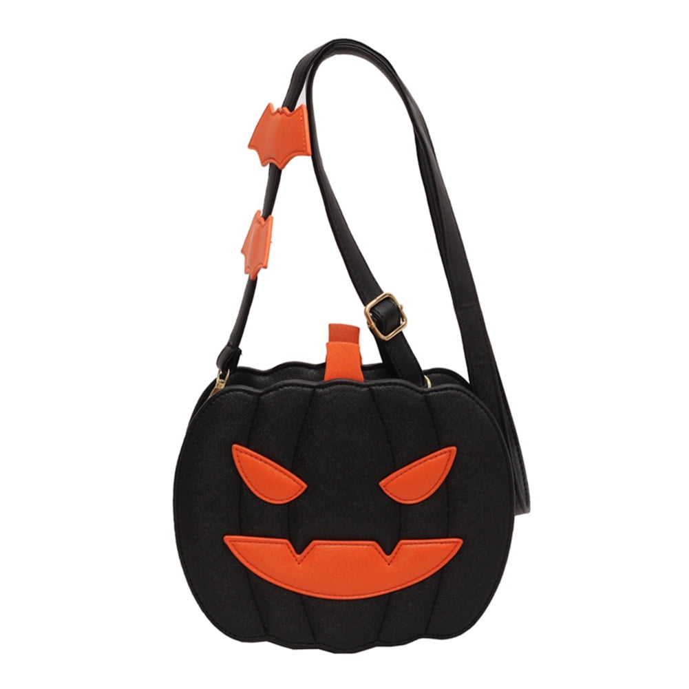 Halloween Purse Crossbody Bag - Beaded Ghost & Pumpkin Design | Spooky Shoulder Bag For Women, Trick Or Treat, Costume