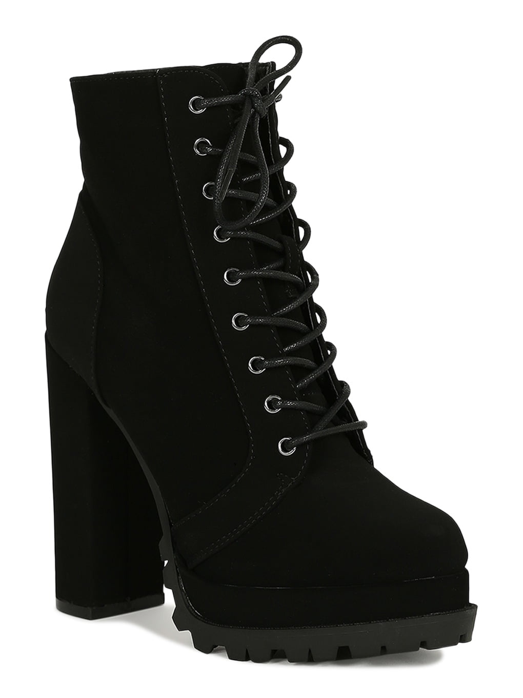 Almond toe lace up boots sales