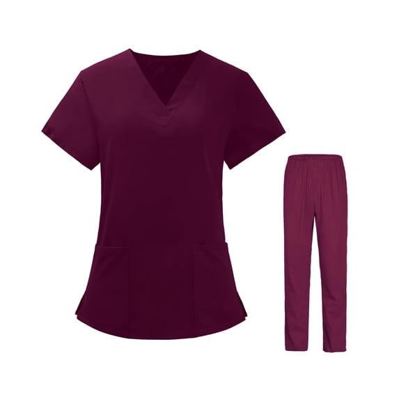 Women Nurse Uniform,Medical Nurse Scrubs,Breathable Tops And Pants Beauty Salon Ladies Scrubs Set,Clothing , , XL