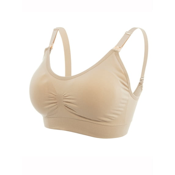 Women Nursing Pumping Bra ,Handsfree Breast Feeding Bra Three Position Hook and Eye Closure Pregnant Underwear Bra