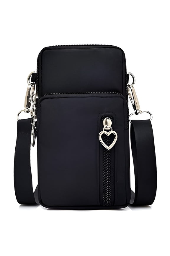 Women Nylon Cell Phone Purse Travel Crossbody Bag Wristband Sport Armband Wallet for Galaxy S10 Plus S9 Plus A50 A7 J7 Prime J7 V J7 Pro J4, Moto G7 Z4 Z3 G6 E5 Play, HTC U12 Plus, OnePlus 6T