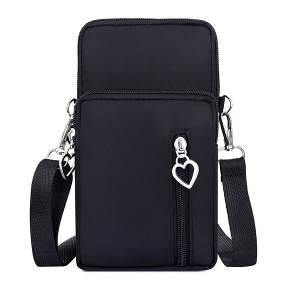 Women Nylon Cell Phone Purse Travel Crossbody Bag Wristband Sport Armband Wallet for Galaxy S10 Plus S9 Plus A50 A7 J7 Star J7 V J7 Pro J4, Moto G7 Z4 Z3 G6 E5 Play, HTC U12 Plus, OnePlus 6T