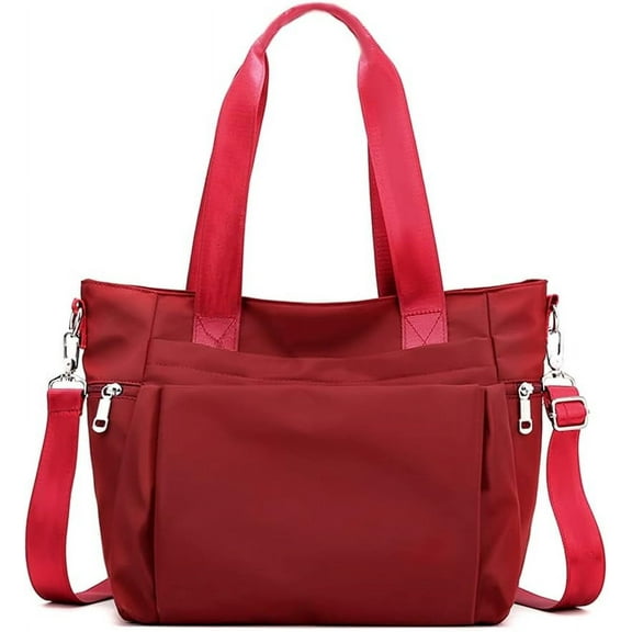 Women Nylon Tote Bag Water resistant Multi-function Shoulder Handbag Light Travel Messenger Bags