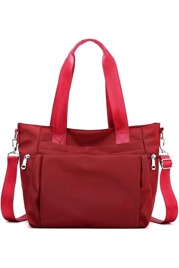 Women Nylon Tote Bag Water resistant Multi-function Shoulder Handbag Light Travel Messenger Bags