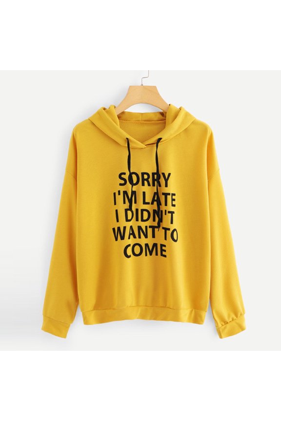 Women O-Neck Hoodie Long Sleeve Letter Print Sweatshirt Pullover Tops Women's Long Sleeve Womens Neck Long Sleeve Thermal Shirts Compression Shirts Women Long Sleeve Workout Tees Workout Women Shirt