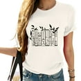 thumbnail image 1 of Women Of The Bible Bookshelf Religious Christian W Trendy Short Sleeve Shirt with Unique Graphic for Women, 1 of 5
