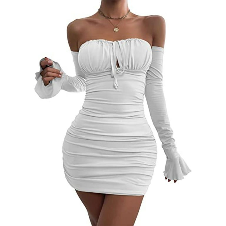 Off the hot sale shoulder club dress