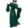 thumbnail image 1 of Women Off Shoulder Long Bell Sleeve High Low Dress, 1 of 4