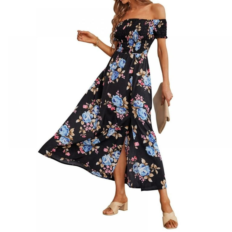 Floral Print Tube High Low Dress Floral Print Tube High Low Dress
