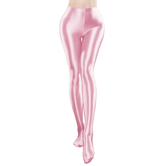 Women Oil Glossy Socks Pants Opaque Shimmery Tights Stockings Stretch Sports Yoga Pantyhose Leggings Sexy Fitness Dance Footed Pants Trousers