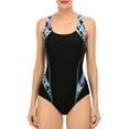 thumbnail image 1 of Women One Piece Boxer Swimsuit Sports Racing Swimsuit Tranning Backcross Swimwear, 1 of 7
