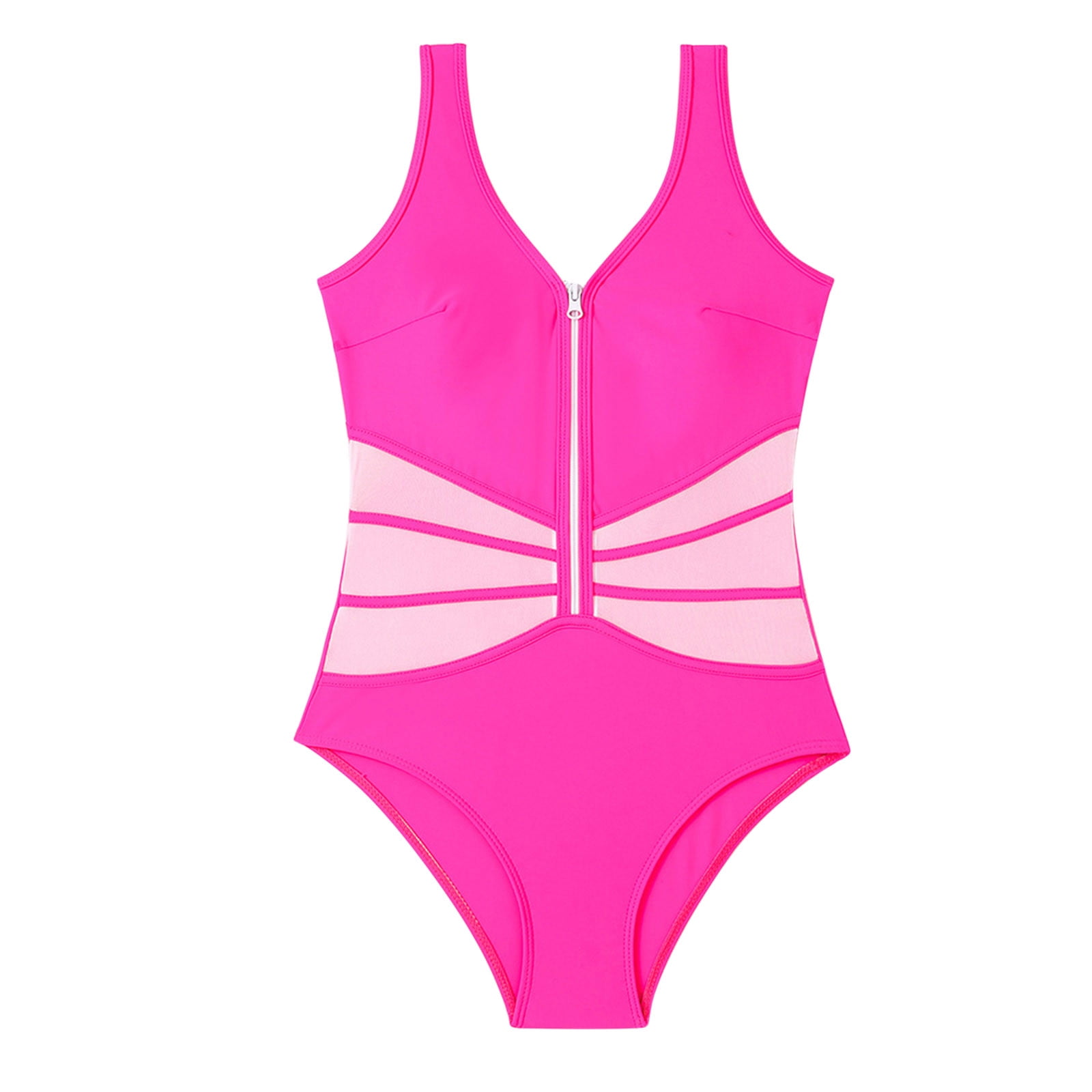 Women One Piece Monokini High Waist Skinny Bathing Suit Solid Color ...