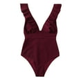 thumbnail image 1 of Women One Piece Swimsuits Tummy Control Bathing Suit Ruffle V Neck Swimwear Monokini, 1 of 5