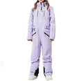 thumbnail image 1 of Women One Pieces Ski Suits with Multifunctional Pockets Waterproof Warm Jumpsuit for Snow Sport , Size XS-L, 1 of 5