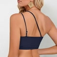 thumbnail image 1 of Women One Shoulder Bikini Tops Keyhole Adjustable Thin Straps with Slanted Back Swim Tops Only Bathing Suit Top(Navy,M), 1 of 6