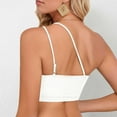 thumbnail image 1 of Women One Shoulder Bikini Tops Keyhole Adjustable Thin Straps with Slanted Back Swim Tops Only Bathing Suit Top(White,S), 1 of 6