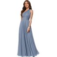Women One‑Shoulder Twist Knot Chiffon Floor‑Length Bridesmaid Dress A ...